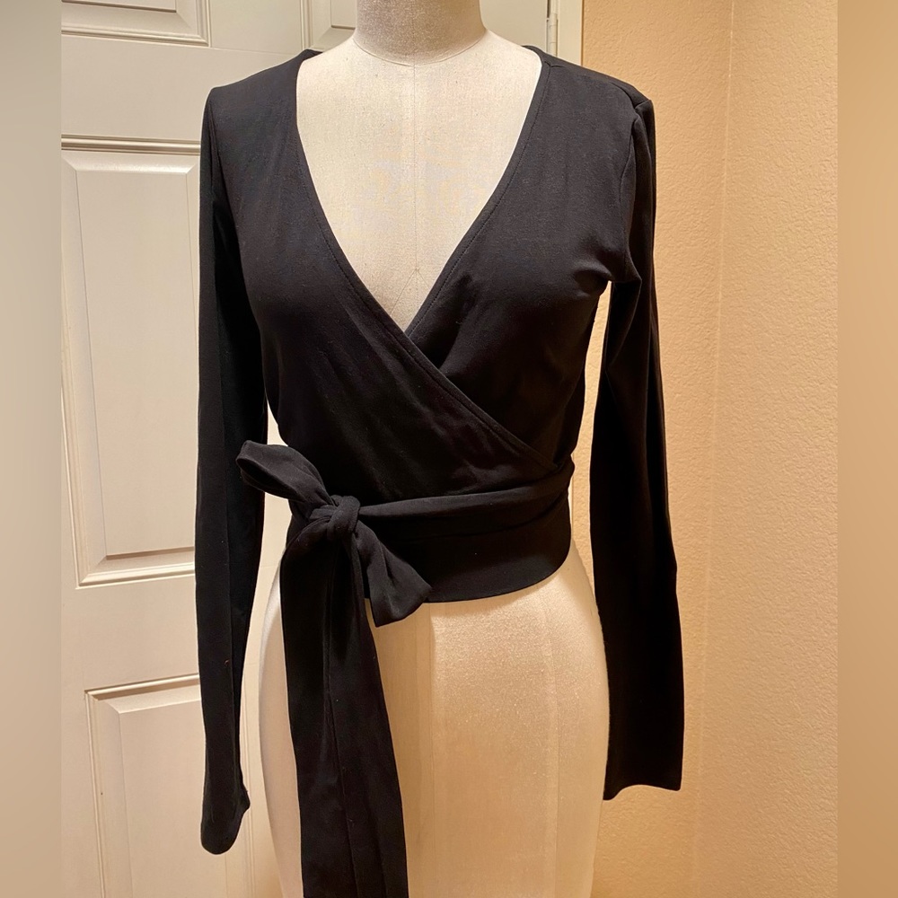 Black Top with Wrap Around Look